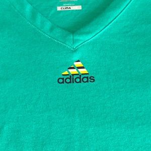 Teal Adidas Climalite long sleeve shirt